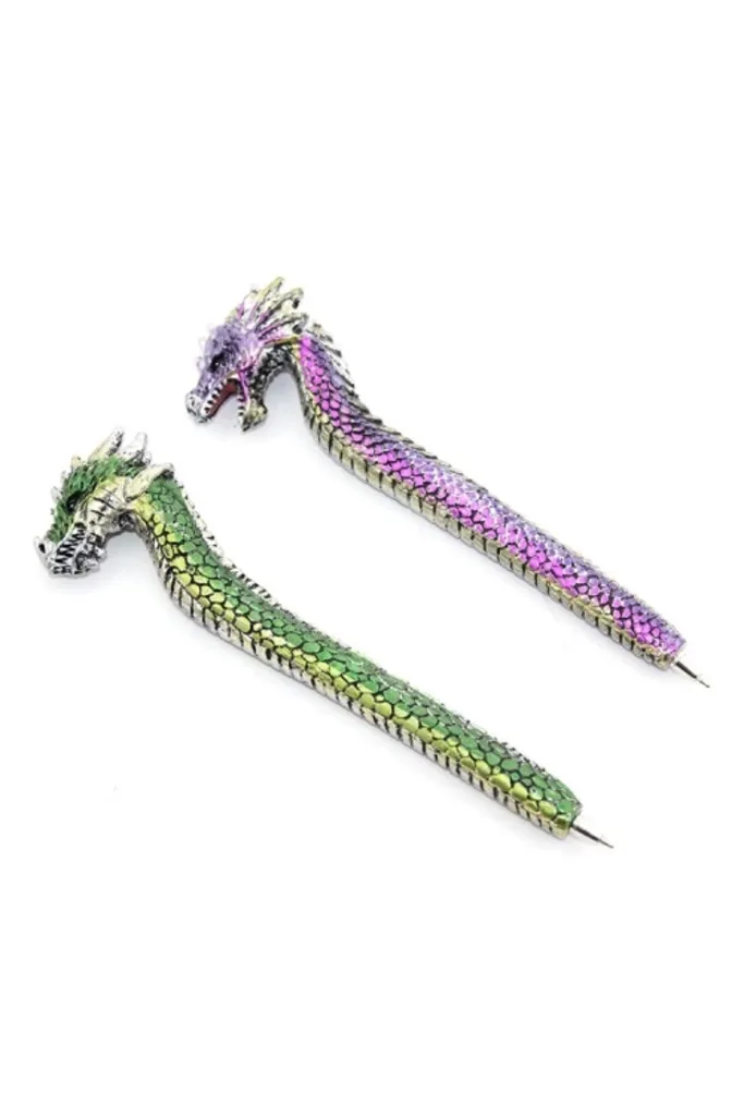 Dragonlu Polyester Tükenmez Kalem