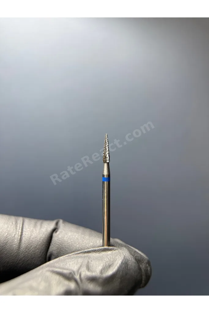 RULIA Mavi Konik Karbit Freze Ucu - 1,6 mm - Jel ve Akrilik Çıkartmada Etkili