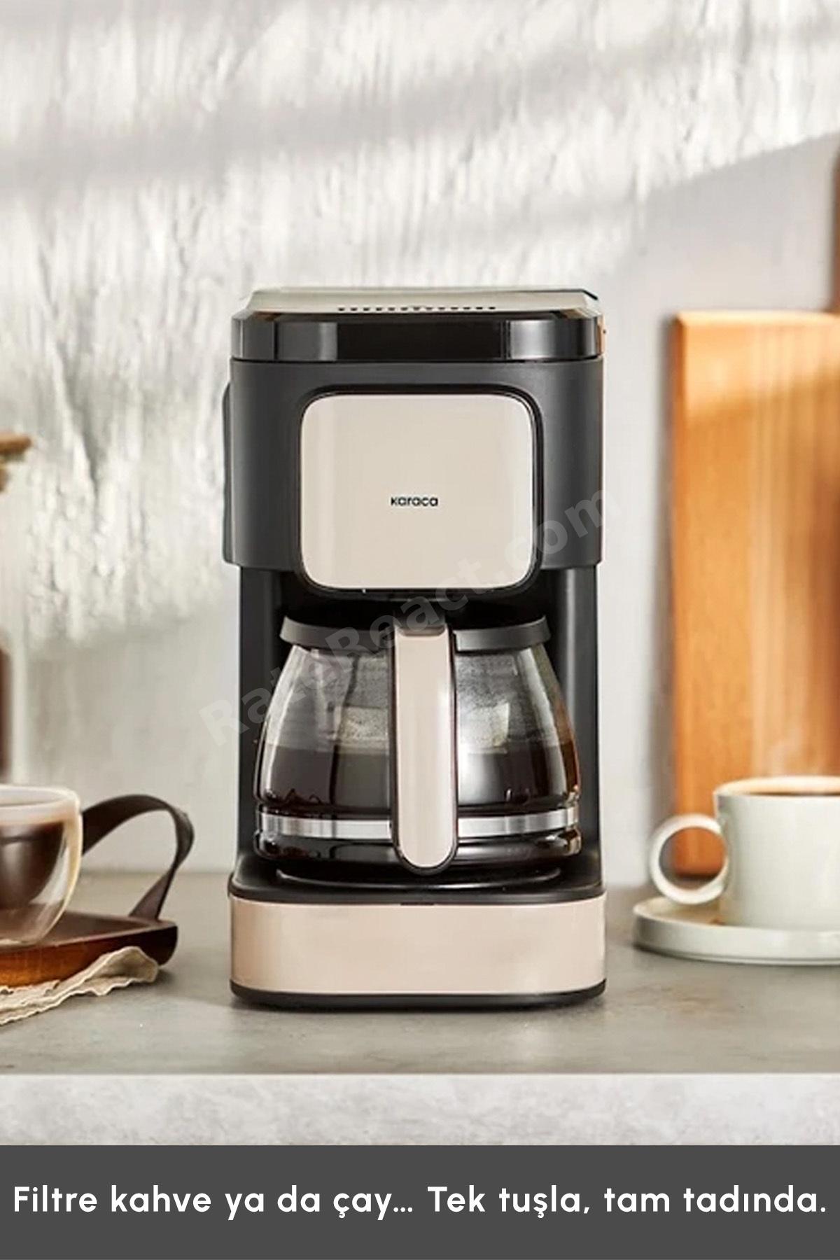 Just Coffee Aroma 2 In 1 Filtre Kahve Ve Çay Demleme Makinesi Bej