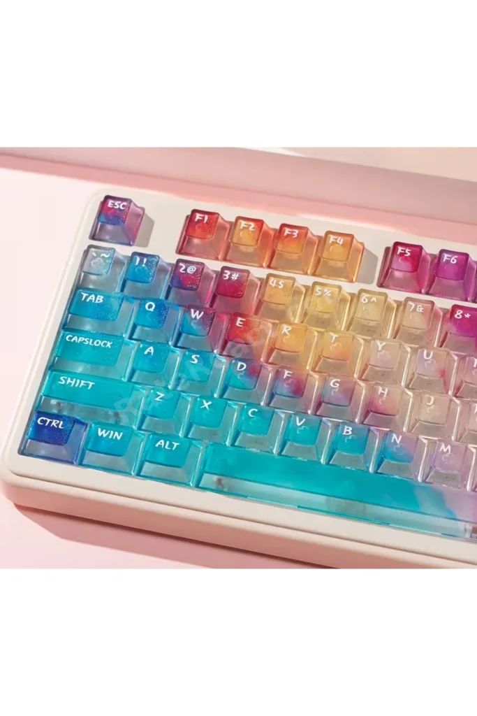 Nebula bulutu Keycaps Renkli Sisli Mekanik RGB Klavye Tuş Takımı