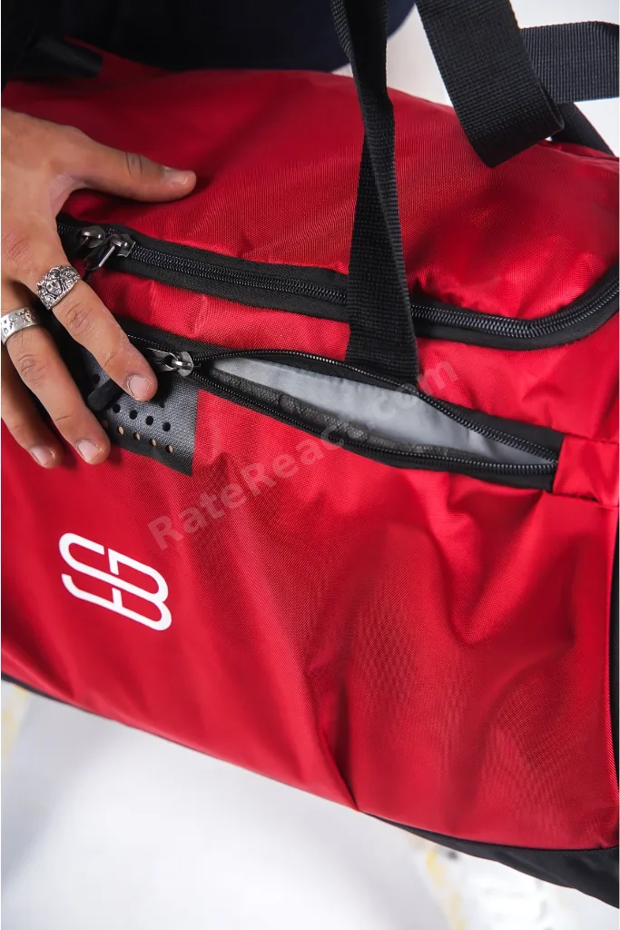 Havalandırmalı Ayakkabı Gözlü Büyük Boy Unisex Kırmızı Spor Fitness Ve Seyahat Çantası