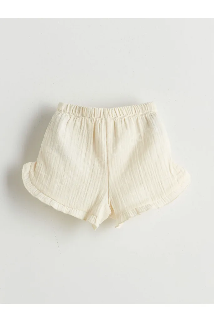 Yeni Sezon Beli Lastikli Basic Kiz Bebek Sort 2'li - S5J396Z1