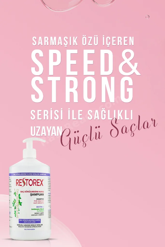 Speed & Strong Saç Dökülmesine Karşı Şampuan 1000 ml – Güçlü Uzama & Onarım