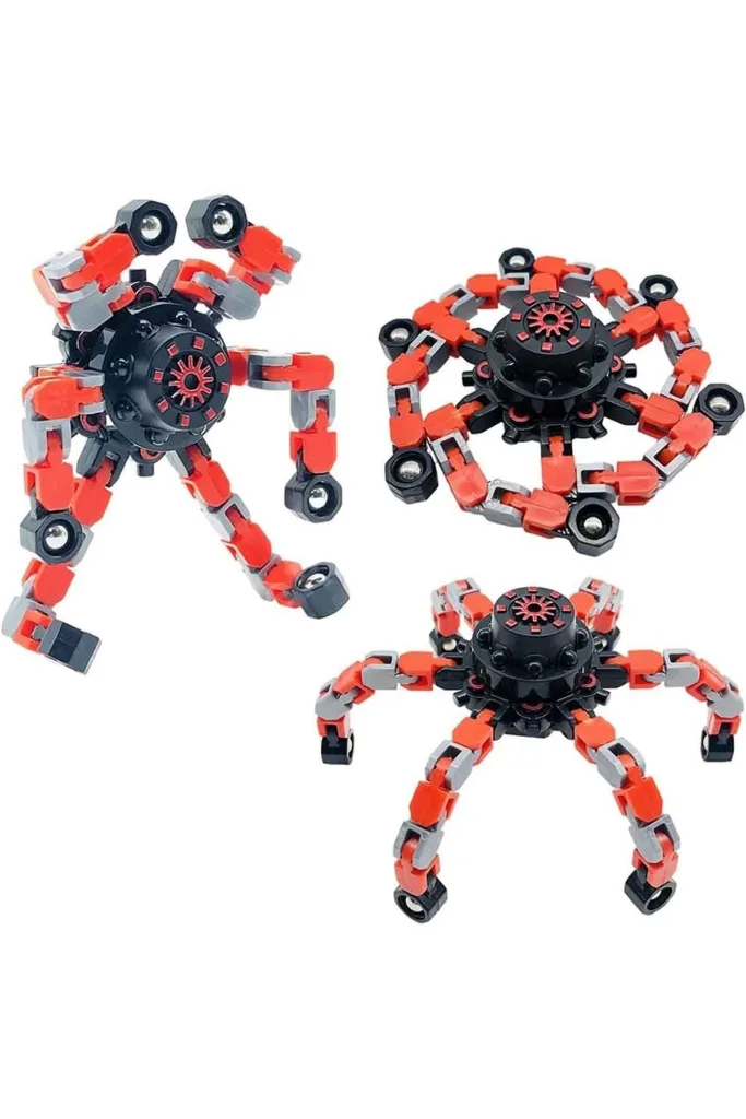 Fidget Spinners Dönüştürülebilir Zincir Çark Robot Oyuncak -1 adet stokta olan gönderilir