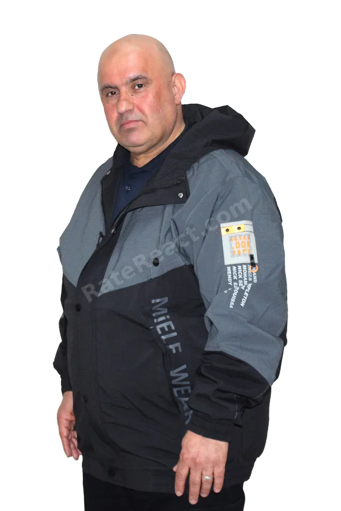 Erkek Büyük Beden Çift Renkli Baharlık Mont