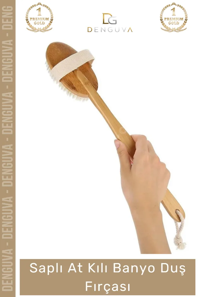 #DuşFırçası Lüks Doğal Selülit Önleyici Yumuşak At Kılı Saplı Vücut Masajı Uzun Banyo Duş Fırçası