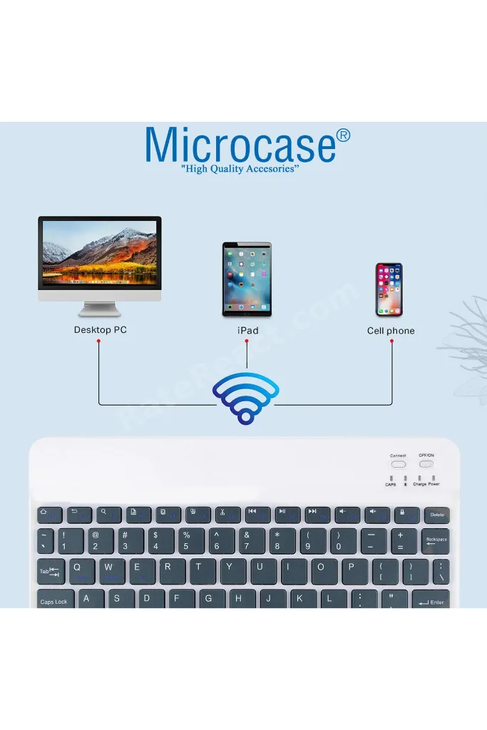 Tablet ve Telefonlar için Şarjlı Bluetooth Türkçe Q Klavye - AL2671