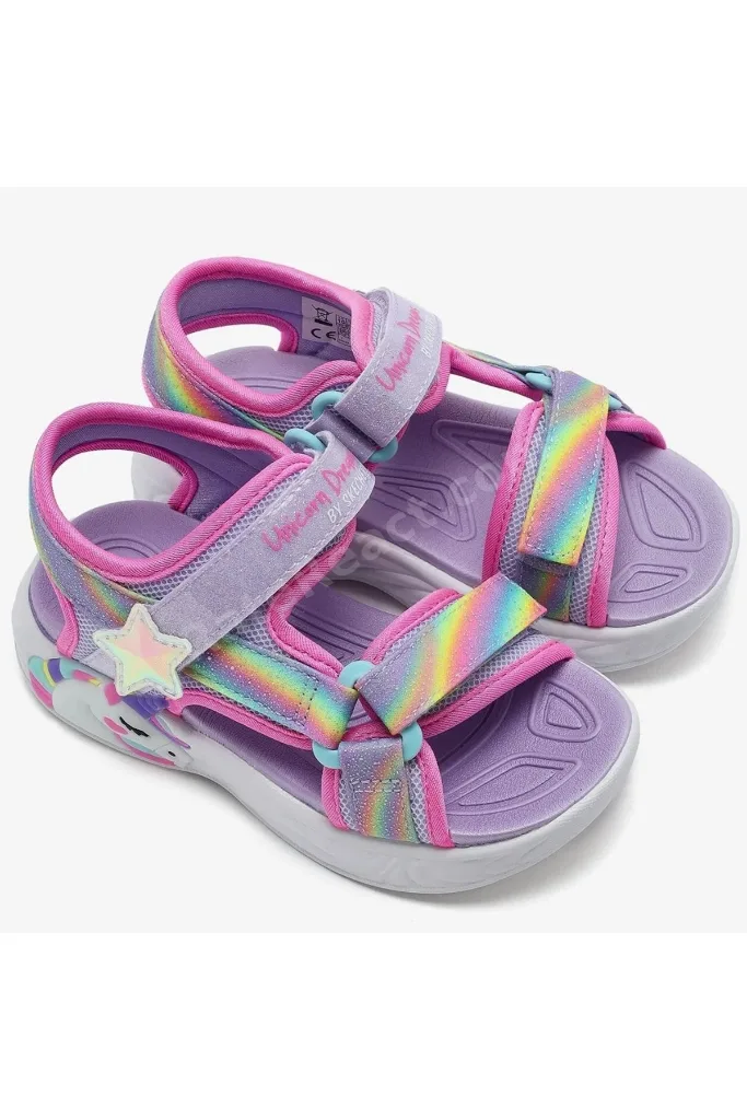 Unicorn Dreams 303107L Işıklı Ortopedik Çocuk Sandalet MOR