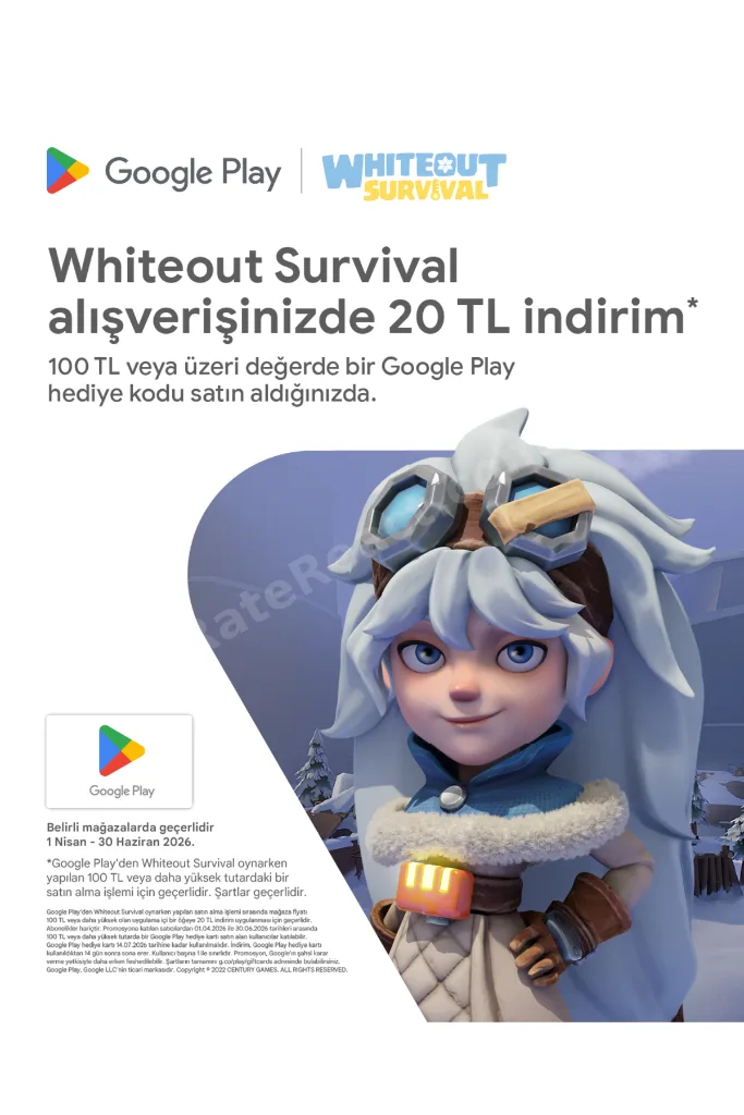 Google Hediye Kodu 50 Tl