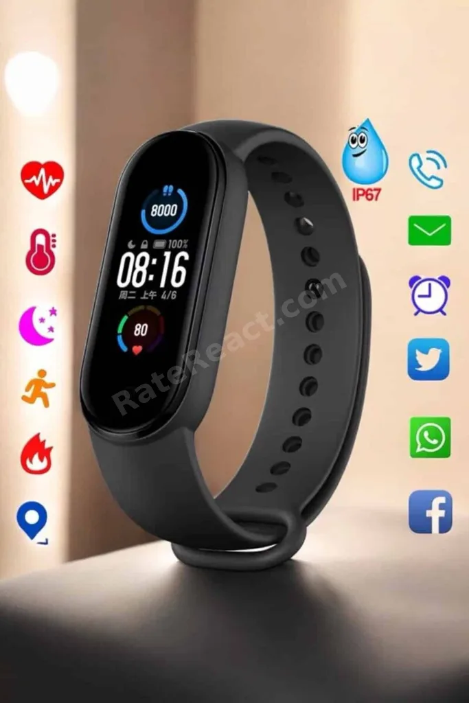 Akıllı Bileklik Fitness ve Sağlık İçin Akıllı Bileklik Adım Sayar Kalp Atı - EMTHBA6119-1