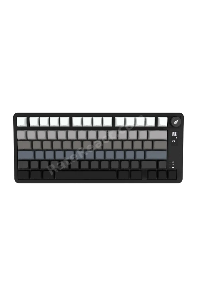 HK255 Membrane LCD RGB Kablosuz/Bluetooth Siyah Gradyan %75 Türkçe Gaming Klavye