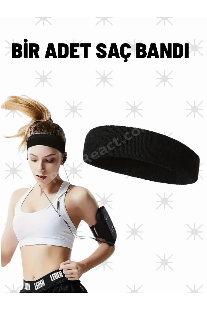 Yetişkin Sporcu Kafa Ter Saç Bandı Tenis Fitness Futbol Yoga Saç Bandı