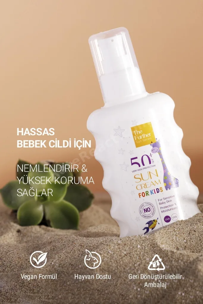 SPF50+ Bebek & Çocuk Güneş Kremi 200 ml | Hipoalerjenik Hassas Ciltler