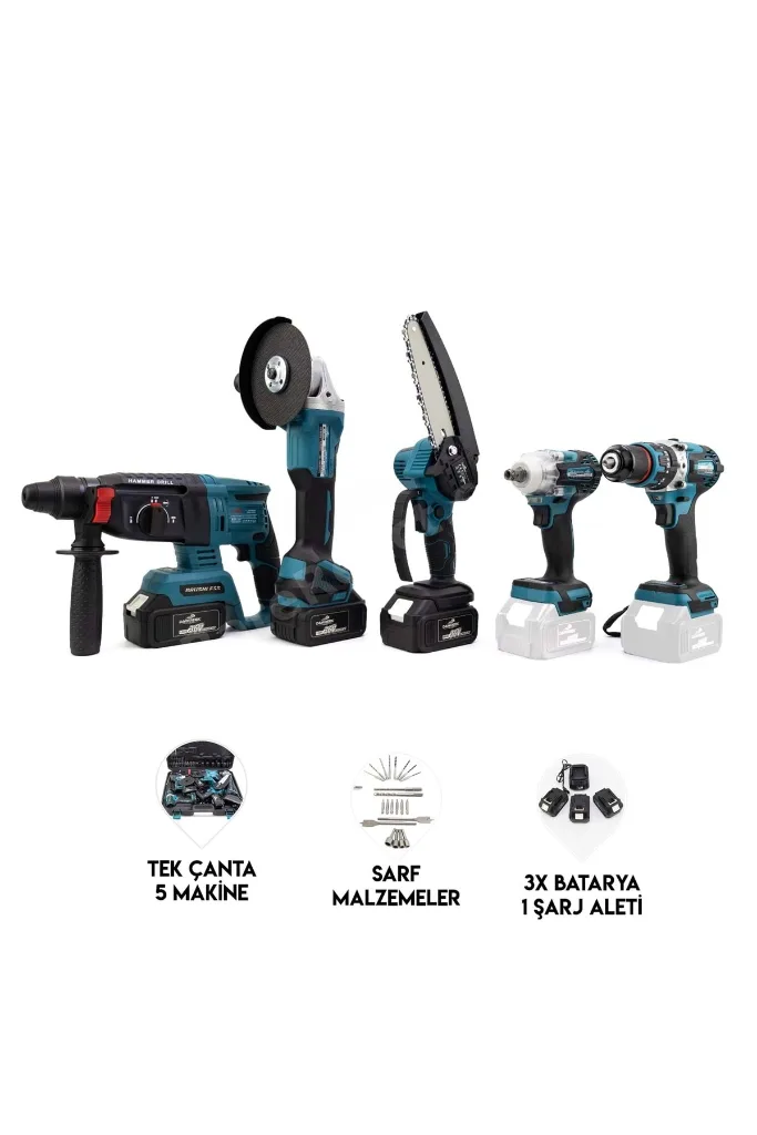 Beşli Set MK350 (Budama testeresi 10mm Ç.MANDREN+S.SIKMA+Ş.SPRAL+Ş.HİLTİ)
