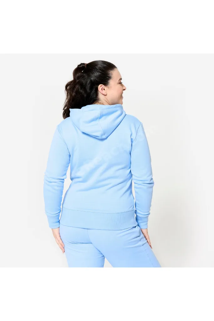 Domyos Pamuklu Kapüşonlu Sweatshirt - Açık Mavi
