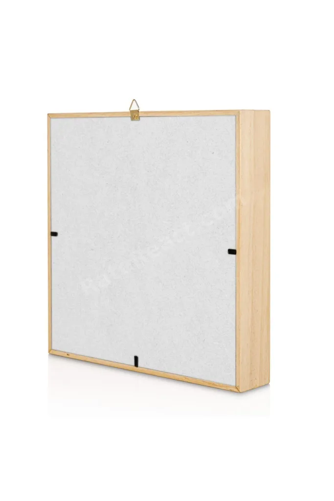 Ahşap Kumbara Çerçeveli Para Ve Anı Şarap Toplama Koleksiyon Kutusu 24 x 24 x 4,5 cm