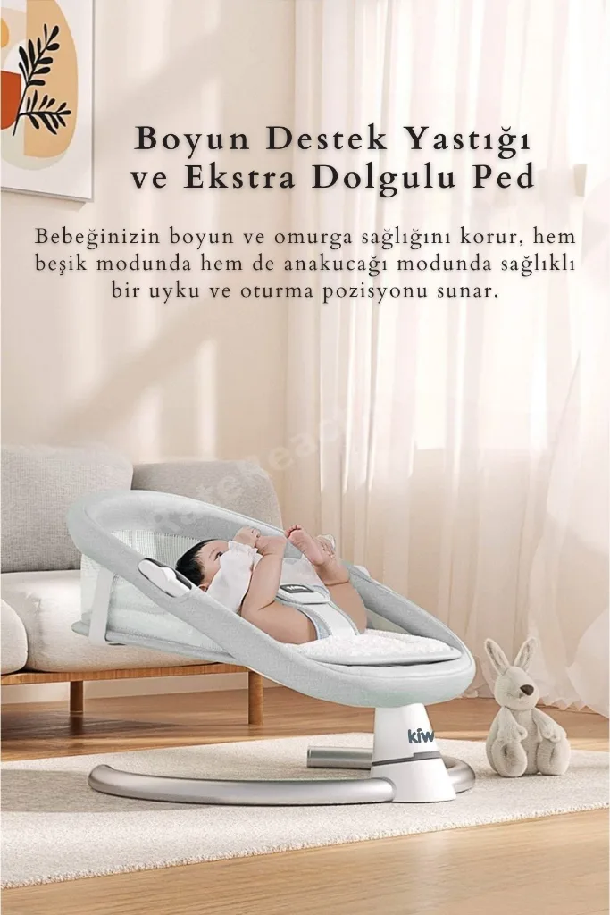 Dolly 2in1 Otomatik Sallanan Kademe Ayarlı  Beşik ve Anakucağı -Gray