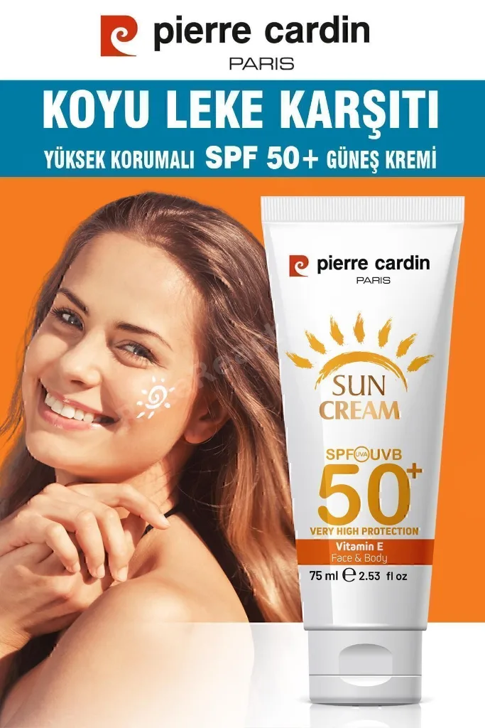SPF 50 Leke Karşıtı Yüksek Koruyucu Yüz Güneş Kremi 75 ML Normal Ve Kuru Ciltler İçin
