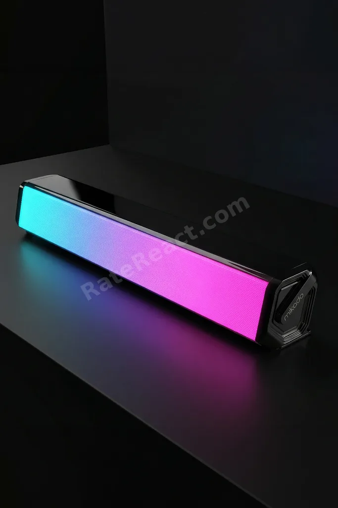 MD-S605 2x2 5Wx2CH RGB Ledli Oyuncu Siyah USB Sound Bar Speaker Hoparlör