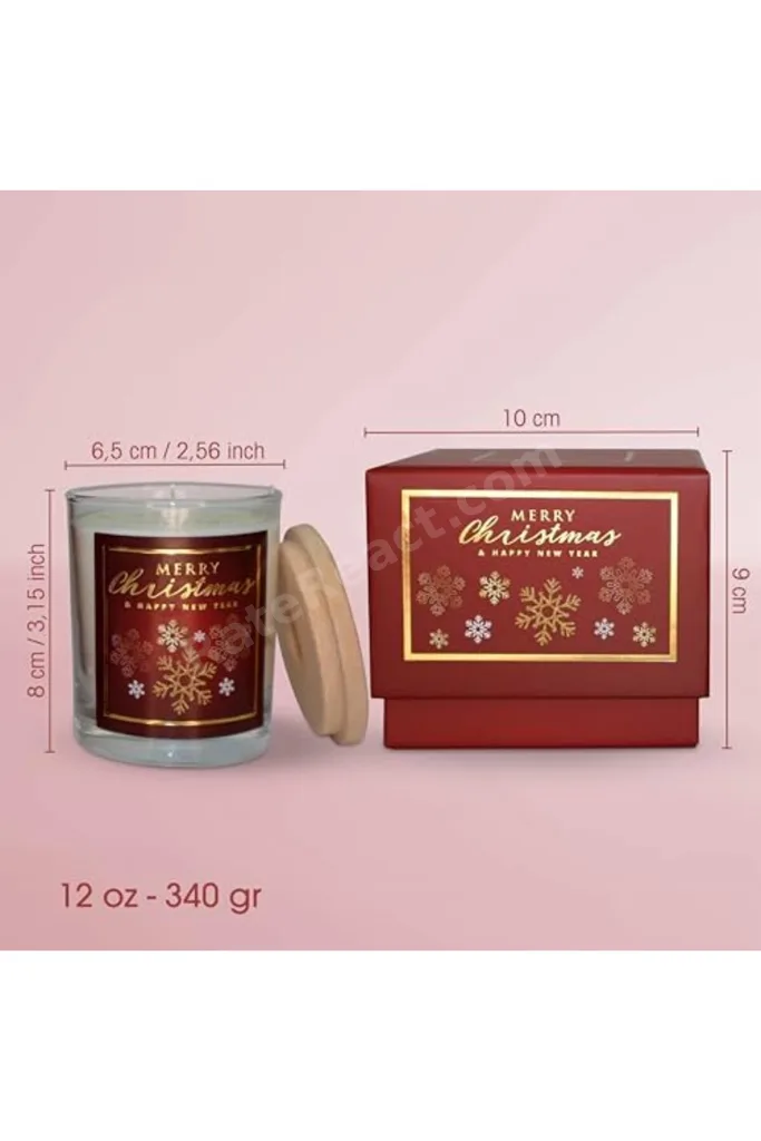 – Yılbaşı Hediyesi, Kar Tanesi, Ahşap ve Baharatlı Sandal Kokulu, Doğal Biyo Balmum, 135 g Kokulu Mu