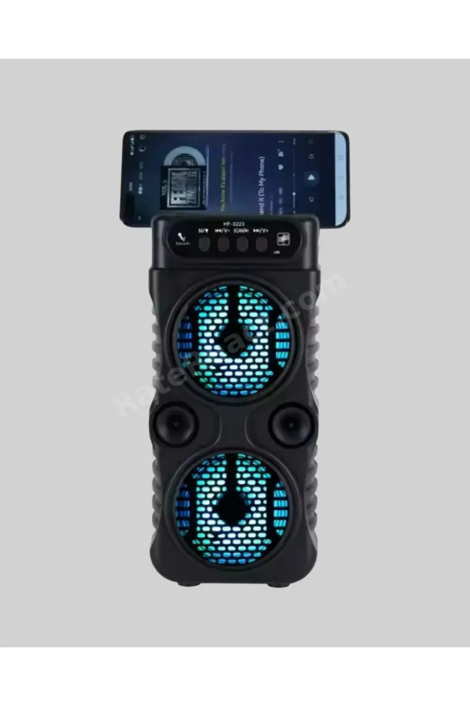 Bluetooth Bağlantılı Taşınabilir Hoparlör – Led Işıklı, Fm Radyolu, Mikrofon Girişli