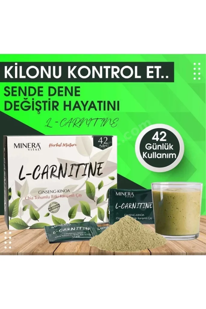 L-Carnitine Form Çayı Ginseng-Kinoa-Chia Tohumlu Bitki Karışım 2.5 Gr X 42 Li Toz Şaset