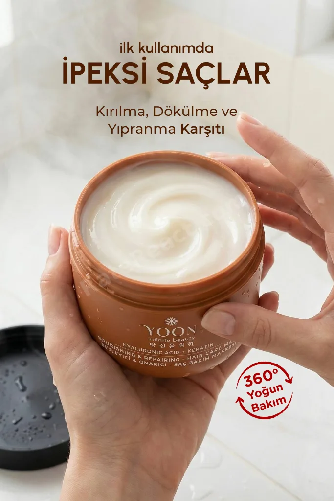 2'li Vegan Saç Maskesi & Durulanmayan Saç Serumu, 360° Onarıcı ve Güçlendirici Saç Bakım Kompleksi
