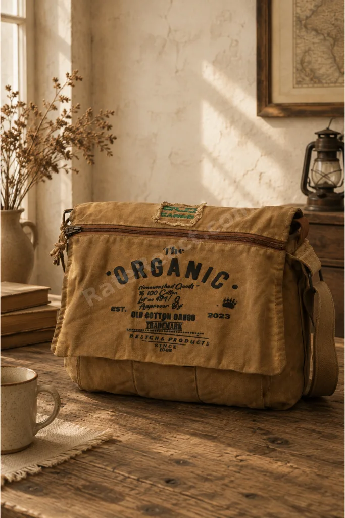 Old Cotton Cargo salaş postacı, omuz çantası - 8128 Mulater