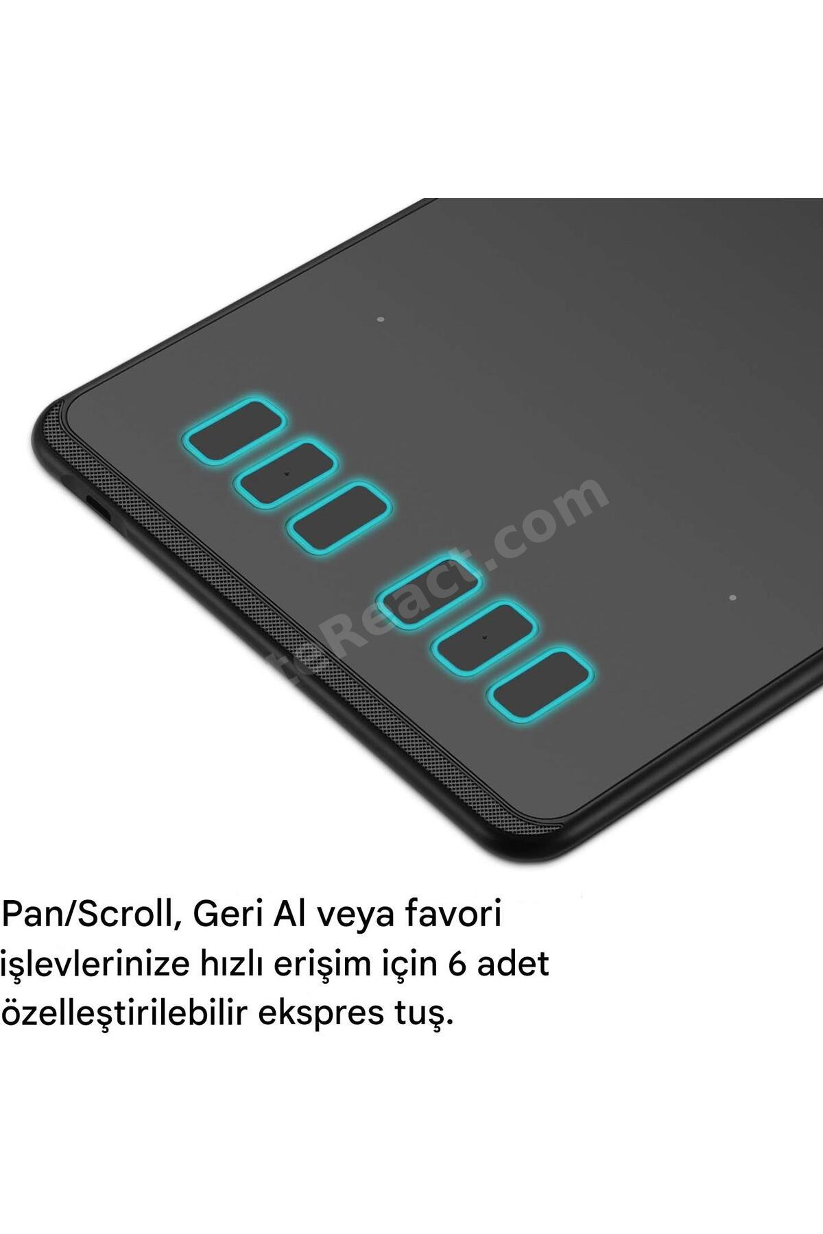 Inspiroy H640p 6.3" X 3.9" 6 Tuş Grafik Tablet Kalem