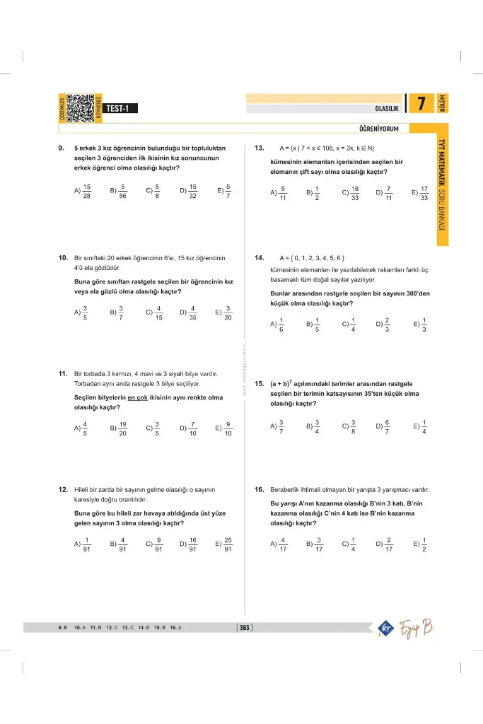 Eyüp B. TYT Matematik Soru Bankası