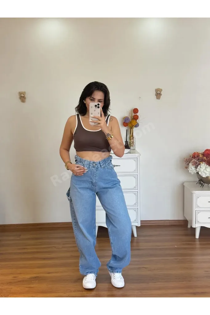 Premium kemer detaylı jean