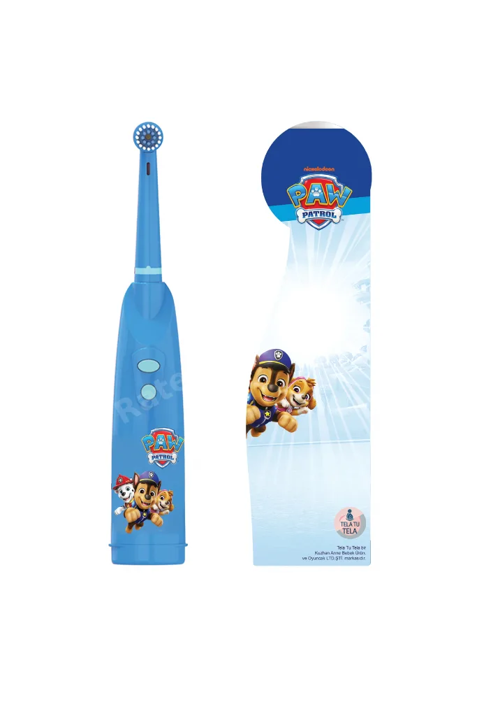 Çocuk Diş Fırçası - Paw Patrol Lisanslı Çift Tuşlu Pilli Diş Fırçası -