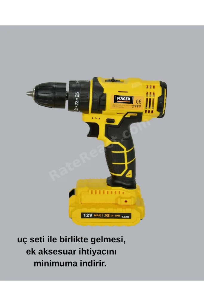 SEMEGLBL Hafif ve Ergonomik 12V Kablosuz Matkap | Hızlı Şarj ve Uzun (184433) Pil Ömrü
