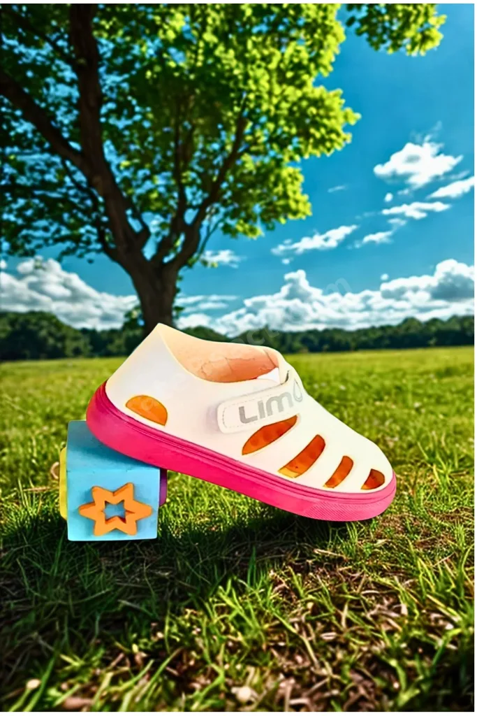 Unisex Cırtlı Esnek Taban Tam Ortapedik Dayanıklı Geniş Kalıp Çocuk Spor Sandalet Terlik