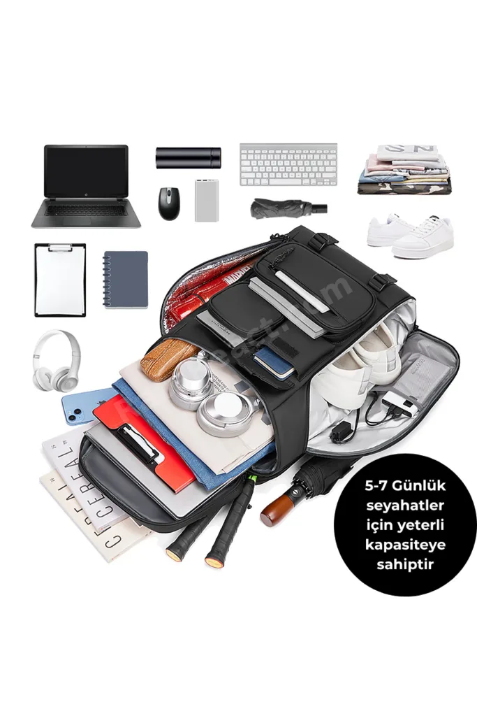 Ayakkabı Bölmeli Su Geçirmez Spor & Seyahat Sırt Çantası – 30L – 17” Laptop Bölmeli