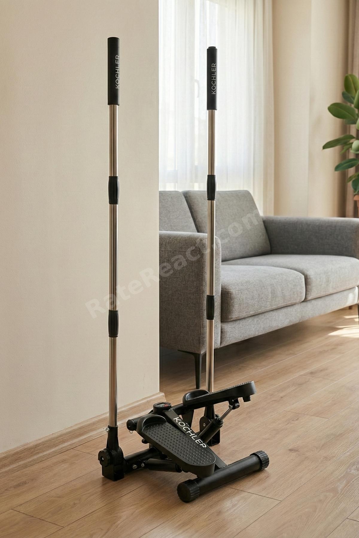 Pro Serisi Hidrolik Dirençli Kollu Stepper | Çelik Şase | Sessiz Step Spor Aleti