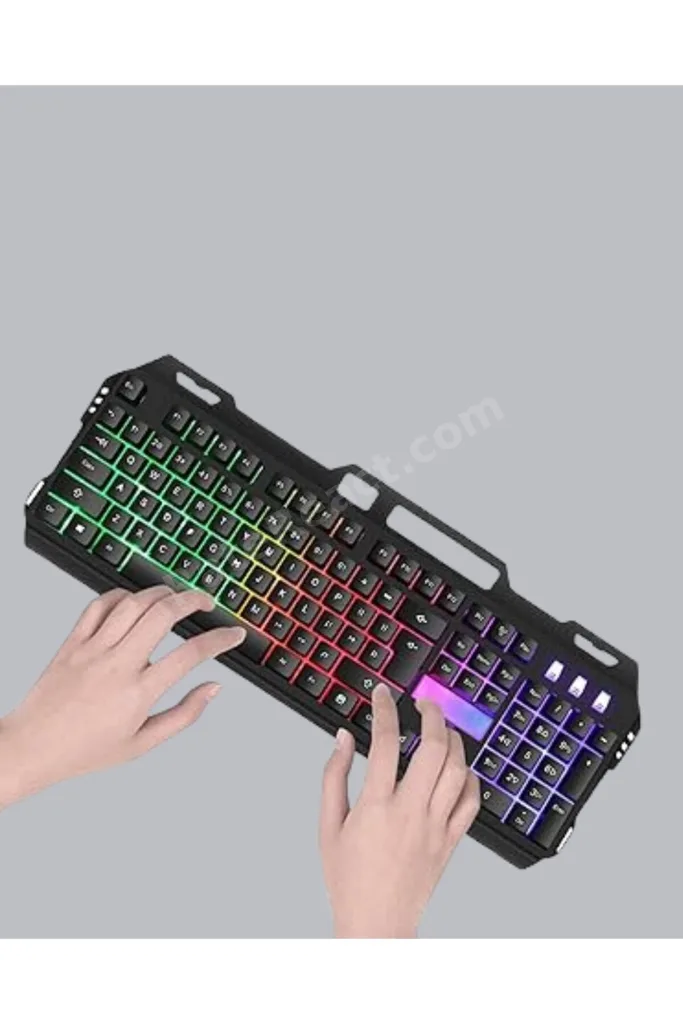 RGB Aydınlatmalı Klavye Mouse Seti – USB Bağlantılı Türkçe Q Ayarlanabilir DPI Ergonomik Yapı HBTKN-