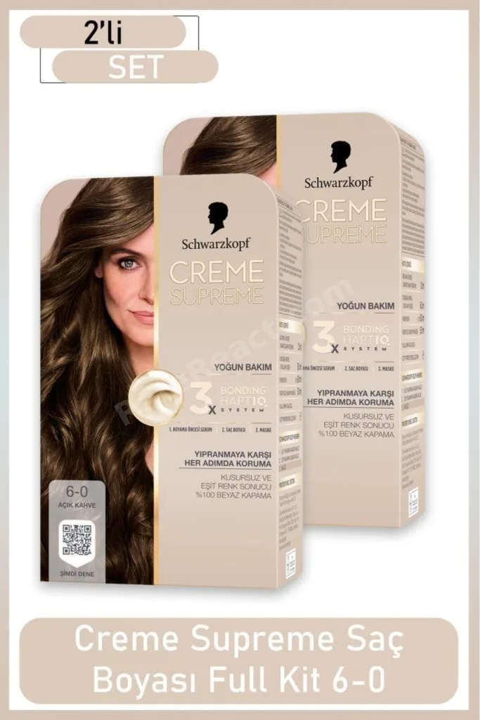 Creme Supreme Full Kit 6-0 Açık Kahve x 2 Adet