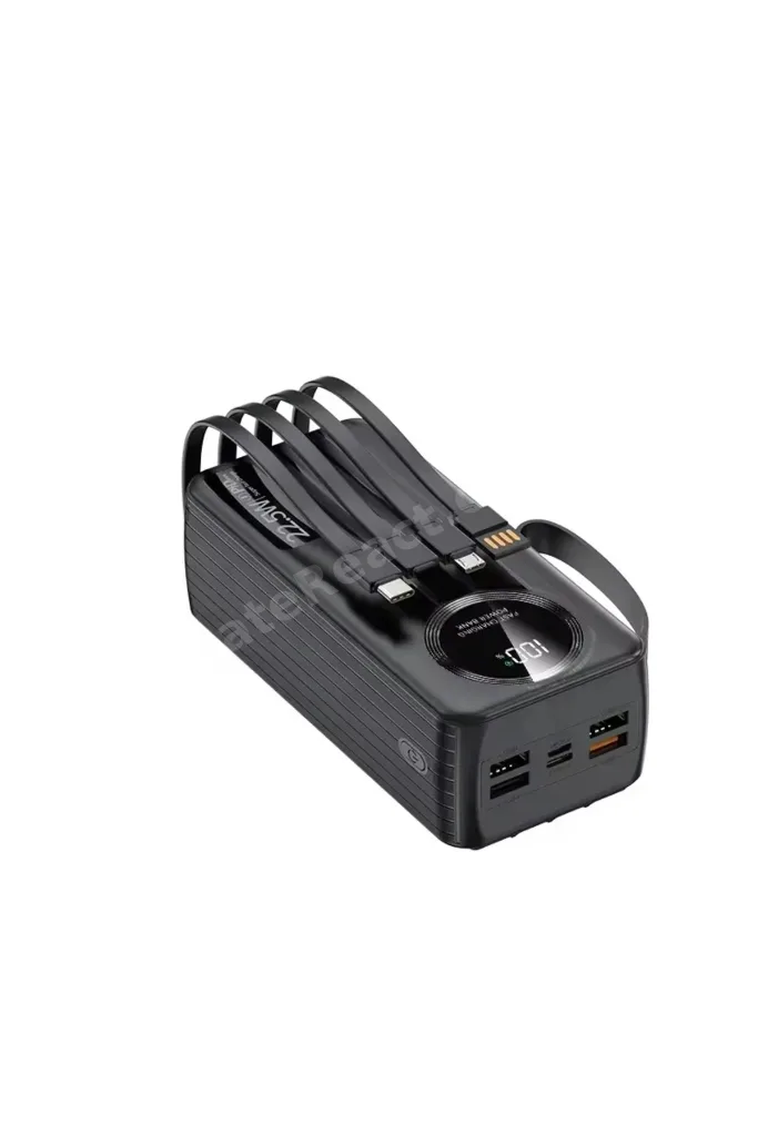 40.000 Mah 22.5W Hızlı Şarj Destekli Forefo Dahili Kablolu Taşınabilir Batarya Powerbank