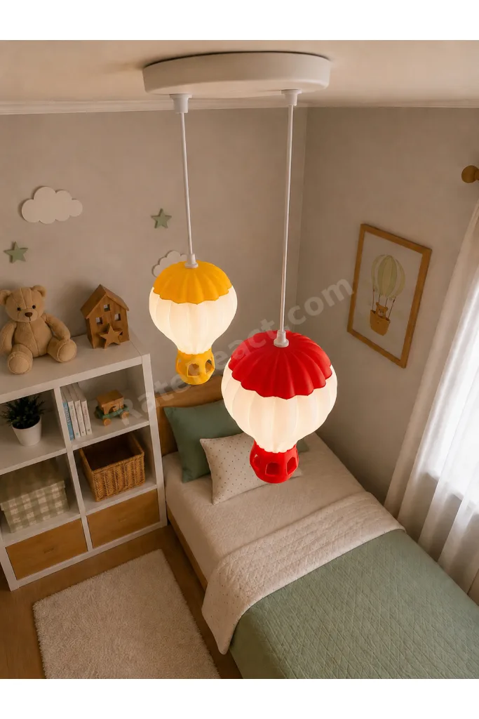 Takımını Seç – Orta + Küçük Boy Balon Avize Seti – Çocuk Odası Sarkıt Avize
