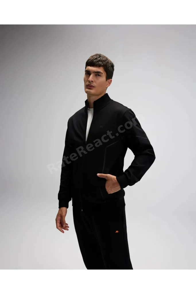 Erkek Fermuarlı Sweat EM545-BK