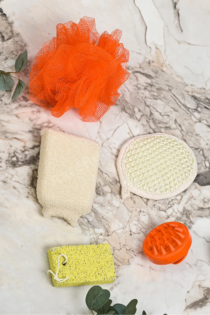 Banyo Lifi Duş Lifi Duş Kesesi Banyo Kesesi Topuk Taşı (duş Seti ,ponza Taşı ve Masaj tarağı)