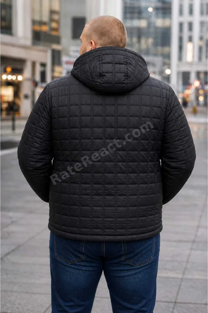 BÜYÜK BEDEN ERKEK seyyar KAPÜŞONLU HAFİF KIŞLIK KAPİTONE MONT,KABAN 4,5,6,7,8XL.