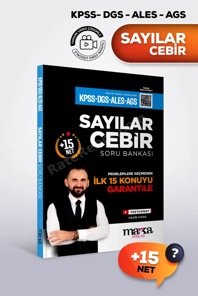 2026 KPSS DGS ALES AGS Sayılar Cebir Soru Bankası Marka Yayınları | Yektugmat
