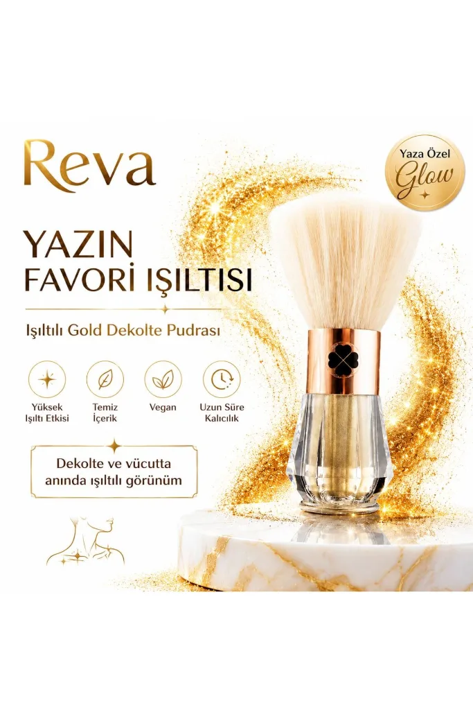 Işıltılı Altın Simli Dekolte Vücut Pudrası - Gold Explosion For Decollete - Vegan & Temiz Içerik