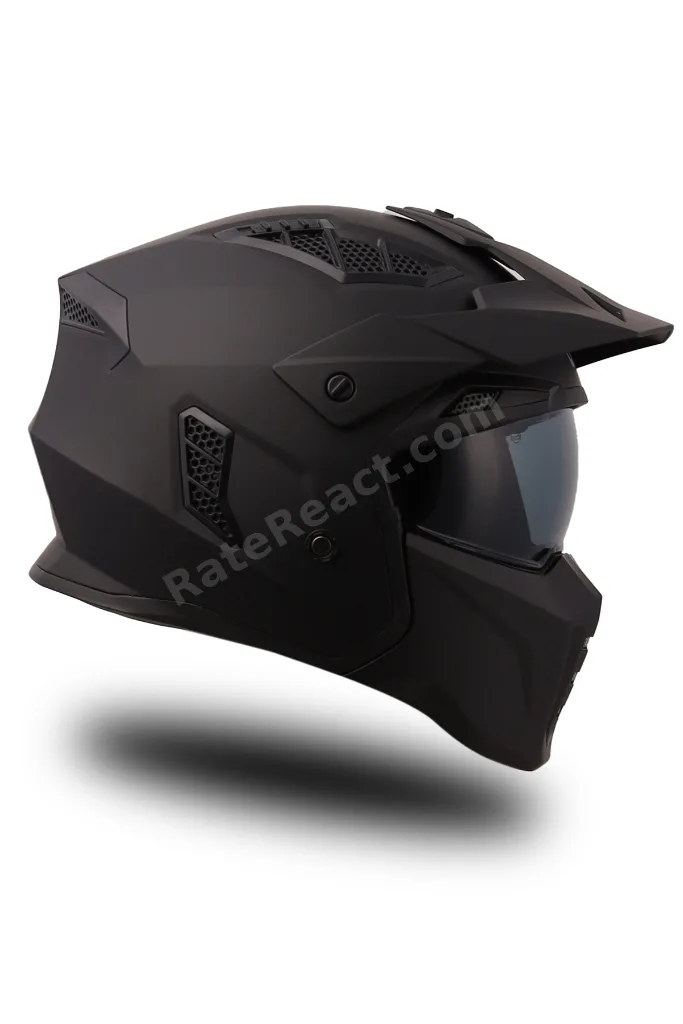 Helix Mat Siyah Modüler Kask