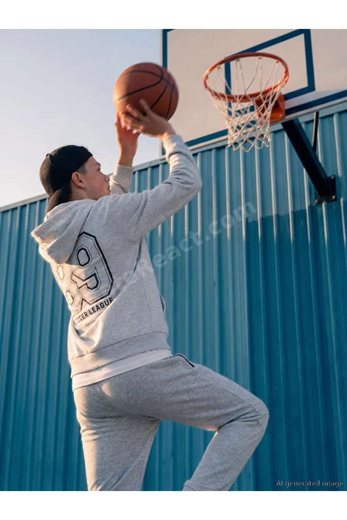 Çelebi Store'dan Kaliteli Parçalar Baskılı Kapüşonlu Erkek Çocuk Fermuarlı Sweatshirt
