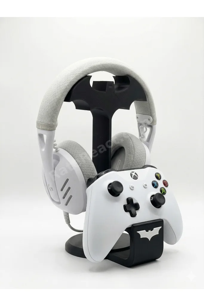 Batman Gamer Kulaklık Standı Xbox & Playtation Uyumlu Gamepad / Kol Tutucu Dekoratif 22 Cm Siyah