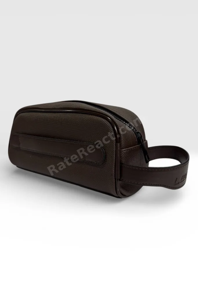 Kahverengi Deri Görünümlü Erkek Bakım Çantası – Seyahat Organizer Dopp Kit Tıraş ve Kozmetik Çantası 8376