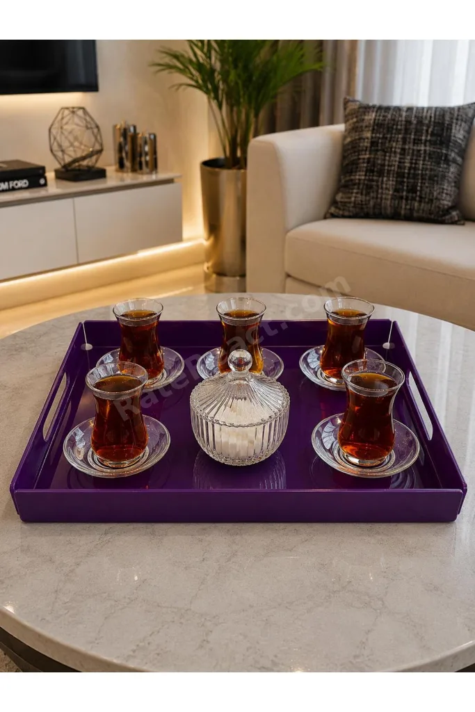 Dekoratif Pleksi Servis & Sunum Tepsisi